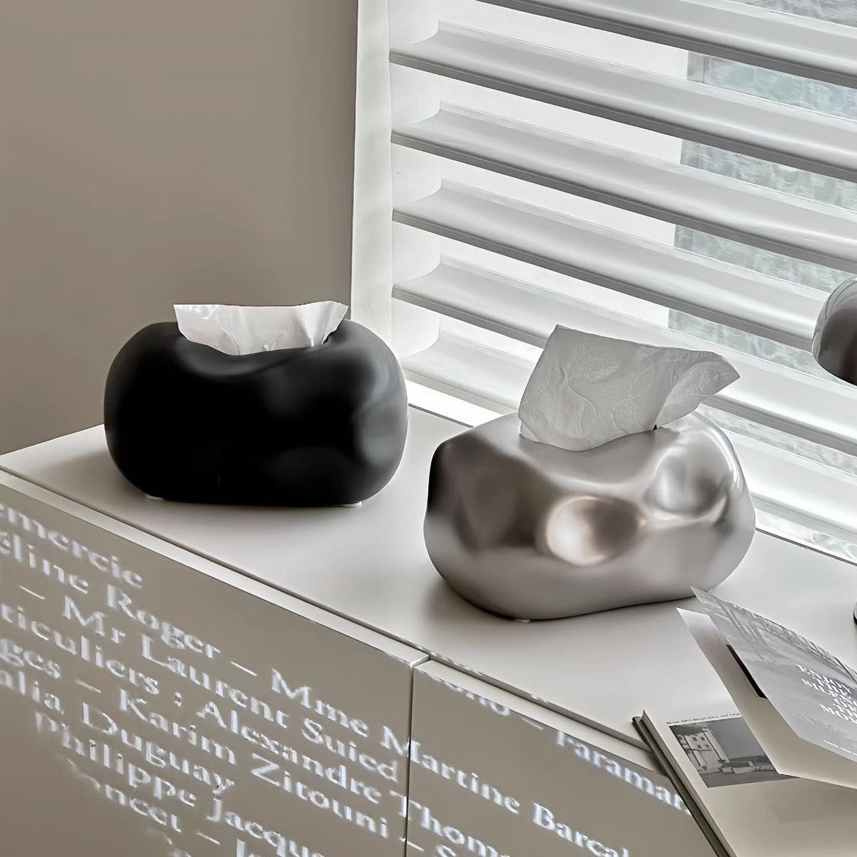 Wolkenvormige Tissuehouder 19,5×15×10 cm Keramiek Sierlijk Wit Design voor Scandinavisch Interieur