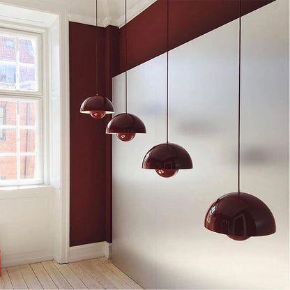 Scandinavische Hanglamp Halfrond Metalen Kap 1-Lichtpunt Modern Design Eetkamer Woonkamer