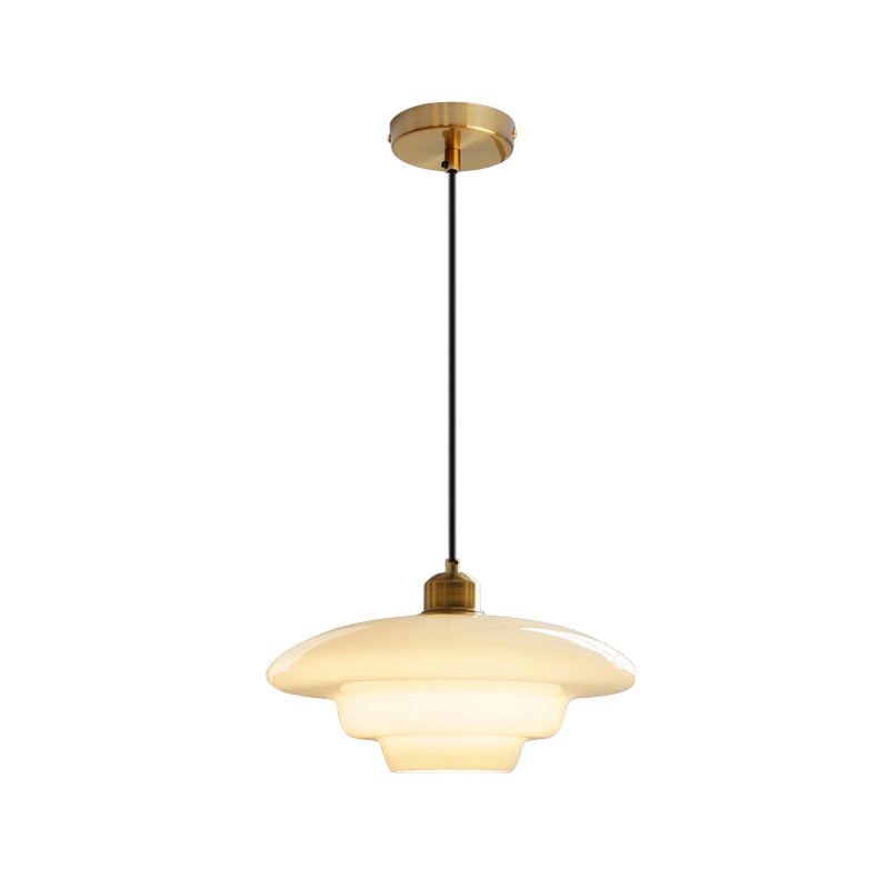 Melkachtig witte glazen hanglamp E27 glas wit keuken eetkamer hal modern minimalistisch verlichting