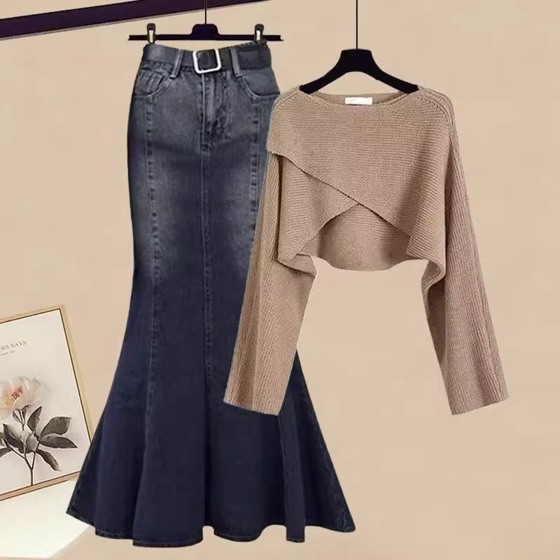 Vrouwelijke Broek Set Fishtail Stijl Modieus Top