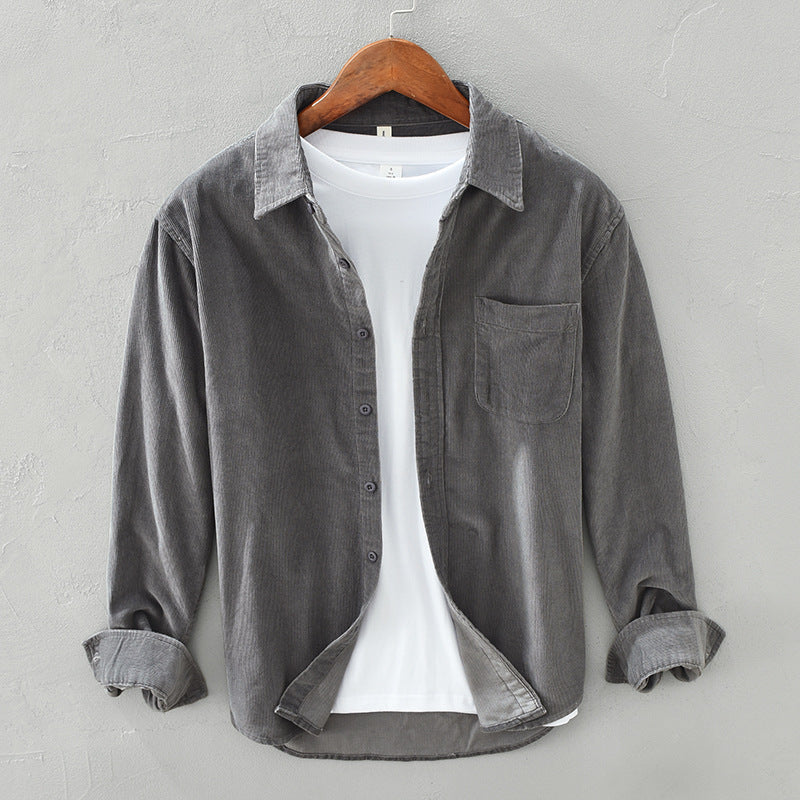 Retro Overhemd voor Heren - Corduroy Stof en Tijdloos Design - StudioMarella