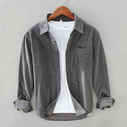 Retro Overhemd voor Heren - Corduroy Stof en Tijdloos Design - StudioMarella