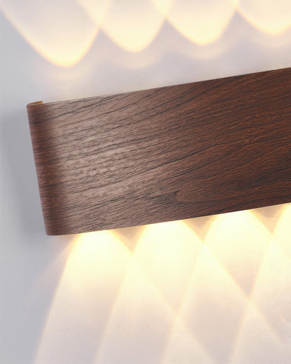 Wandlamp LED houtlook 10W warm wit 3000K binnen buiten IP65 wandverlichting modern design