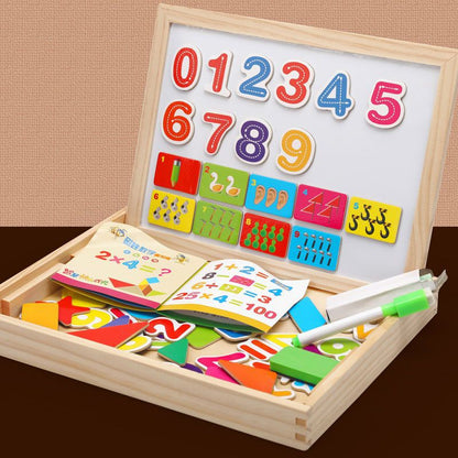 Dubbelzijdig Tekenbord voor Kinderen Hout Magnetisch Krijtbord Whiteboard Creatief Educatief Speelgoed voor Thuis School Activiteiten
