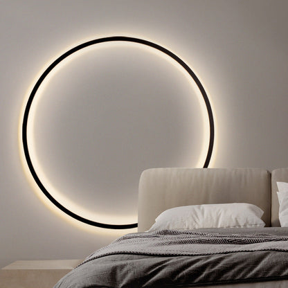 Myka's Ring Wandlamp LED 7W-30W Zwart Wandlamp Interieur Sfeerverlichting Ronde Designlamp Minimalistisch