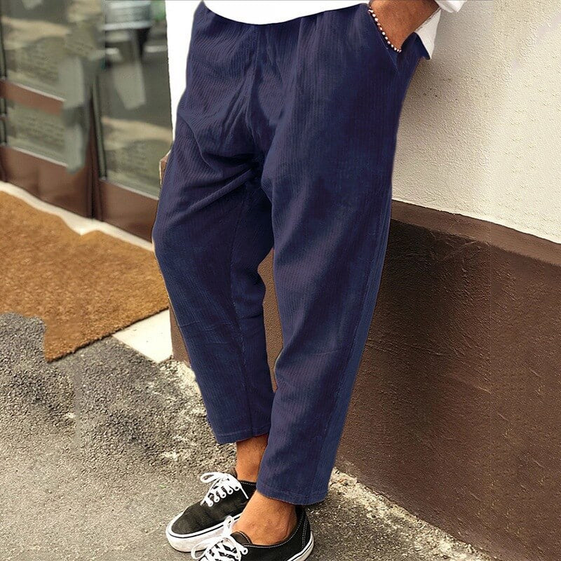 Heren Corduroy Broek Comfortabel en Casual