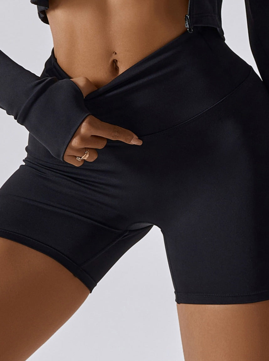 Vrouwelijke Sport Shorts Hoge Taille Elastisch Naadloos