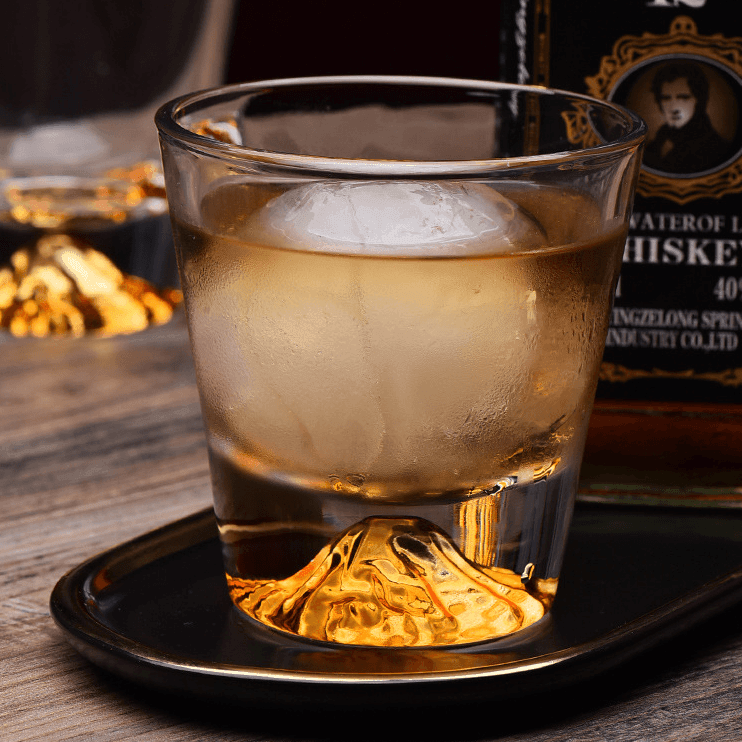 Whiskeyglas Edo Kiriko Handgemaakt Japans Kristal Set Houten Geschenkdoos Chamvin