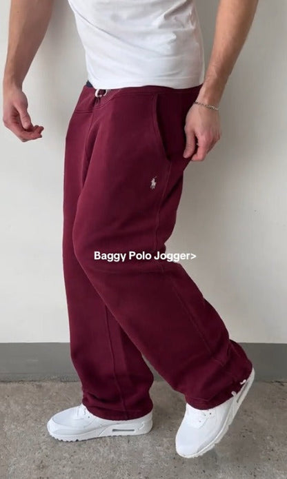 Heren Fleece Joggingbroek Zwart Klassiek met Zijzakken