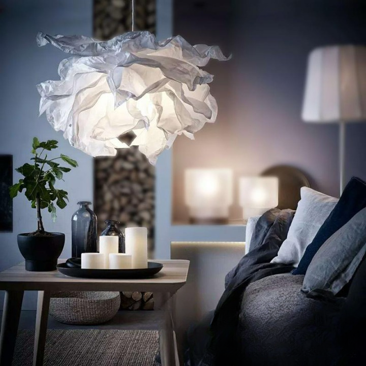 Hanglamp Wolk Papier LED 18W Nordic Japandi Ø43 Ø62 Ø85