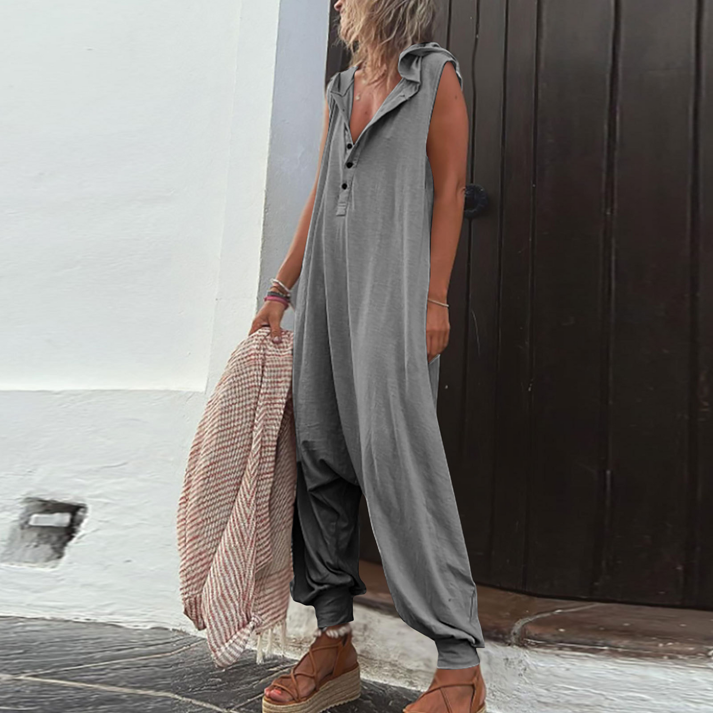 Zomerjurk Vrouwen Boho Jumpsuit Losse Fit