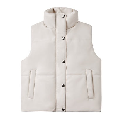 Dames Bodywarmer Warm Gewatteerd Met Hoge Kraag