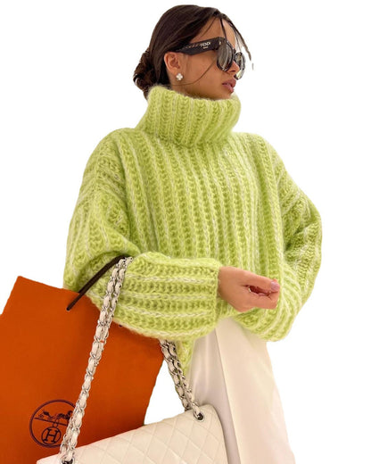 Dames Trui Oversized Zacht Gebreid Coltrui