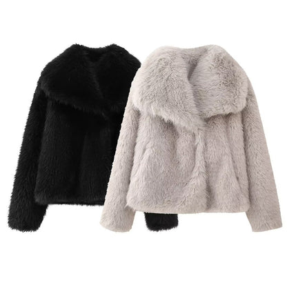 Vrouwelijke Bontjas Luxe Eva Model Winter