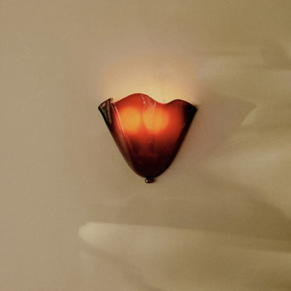 Wandlamp Glas In Lood Retro Art Deco Schelp 28cm E14