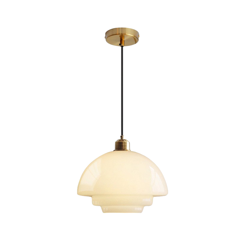 Melkachtig witte glazen hanglamp E27 glas wit keuken eetkamer hal modern minimalistisch verlichting