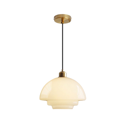 Melkachtig witte glazen hanglamp E27 glas wit keuken eetkamer hal modern minimalistisch verlichting
