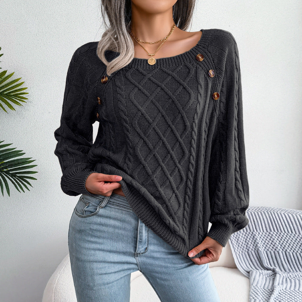 Dames Gebreide Trui Comfortabele Pasvorm Elegant