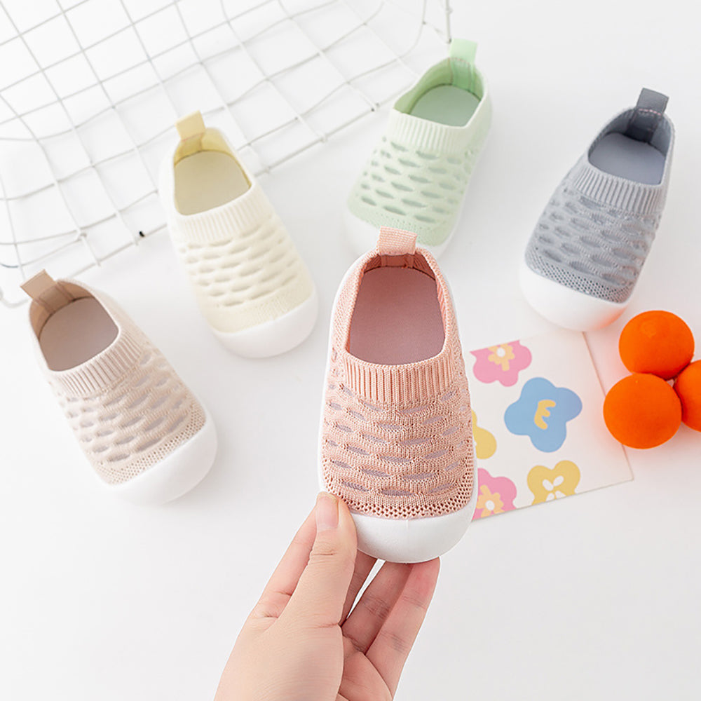 Baby Schoensokken met Anti-Slip Zool Mesh Design Kinderschoenen Ademend Comfort Eerste Stapjes Peuters