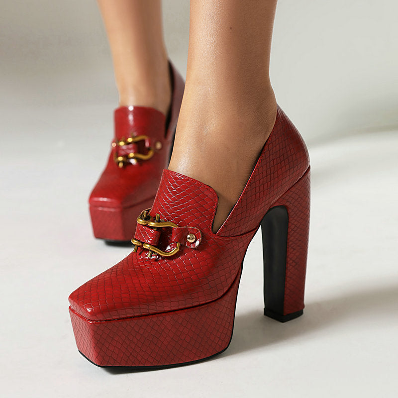 Dames Hakken met Platform en Blokhak Elegant - StudioMarella