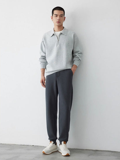 Soft sweatshirt met polokraag voor heren en dames