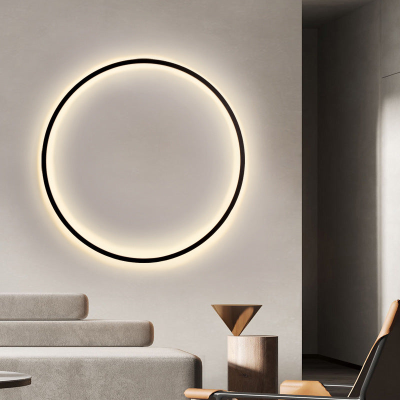 Myka's Ring Wandlamp LED 7W-30W Zwart Wandlamp Interieur Sfeerverlichting Ronde Designlamp Minimalistisch