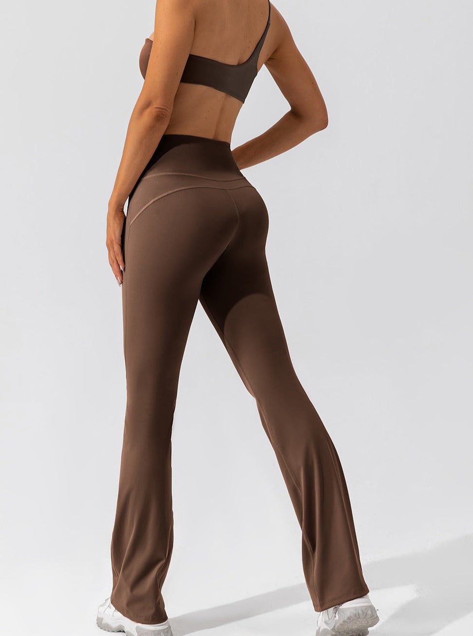 Hoge Taille Flared Legging met Kruisband voor Vrouw