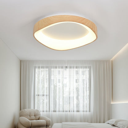Plafondlamp LED Houtlook Scandinavisch Acryl IJzer Woonkamer Slaapkamer 40 50 60cm