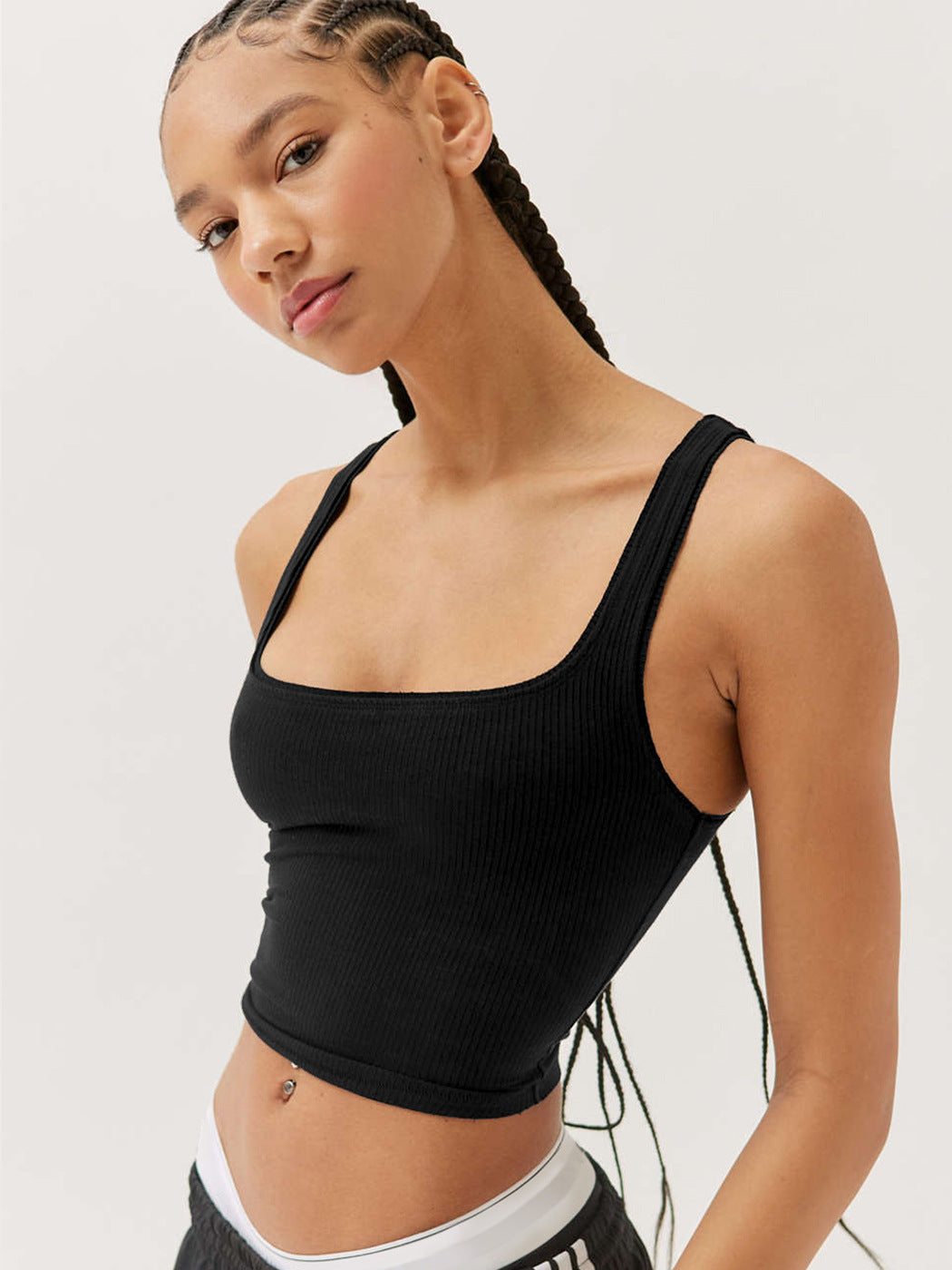 Vrouwelijke Tanktop Sportief Mouwloos voor Fitness