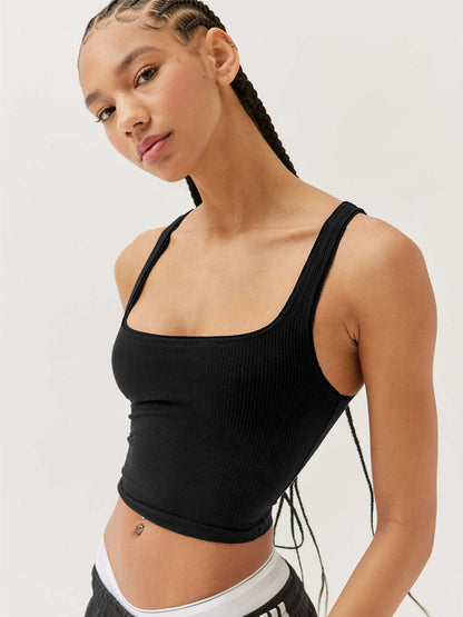 Vrouwelijke Tanktop Sportief Mouwloos voor Fitness