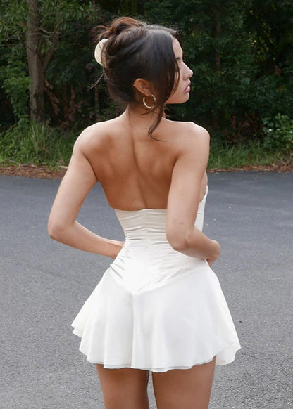 Dames Mini Jurk Corset Stijl Mouwloos Elegante Jurk