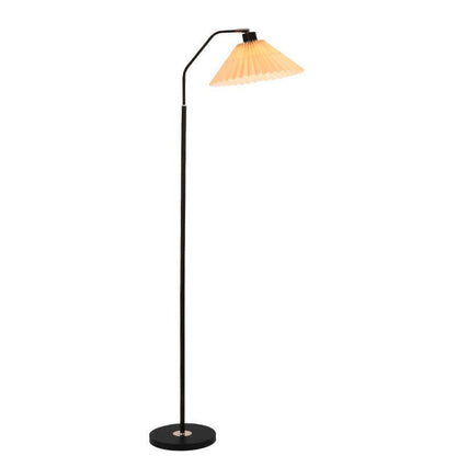 Vloerlamp Geplooide Kap Metaal 149cm Woonkamer Slaapkamer Dimbaar Staande Lamp Stof Retro Scandinavisch Leeslamp