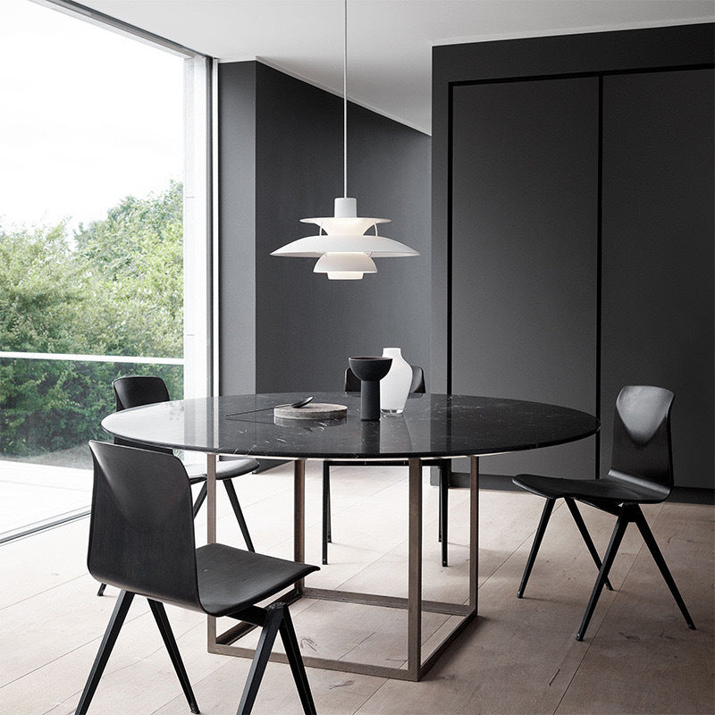 Meerlagige Deense Hanglamp Aluminium Zwart E27 Eettafel Keukeneiland Scandinavisch Design Verlichting Modern Interieur
