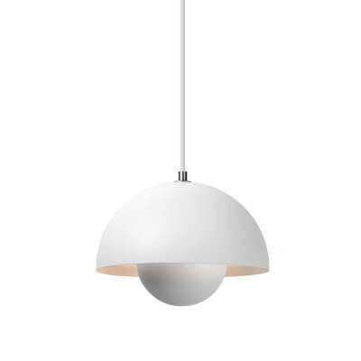 Scandinavische Hanglamp Halfrond Metalen Kap 1-Lichtpunt Modern Design Eetkamer Woonkamer
