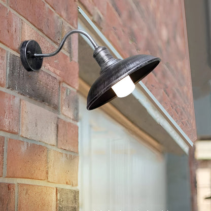 Buitenlamp Gooseneck Industrieel IP65 Waterdicht Brons LED Ø24 Ø29 Veranda