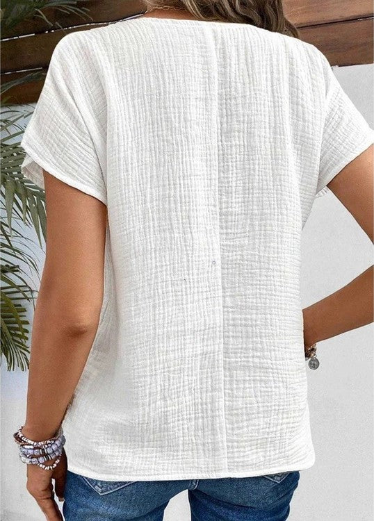 Dames Top Luchtige Zomerkleding Comfortabele Casual Stof