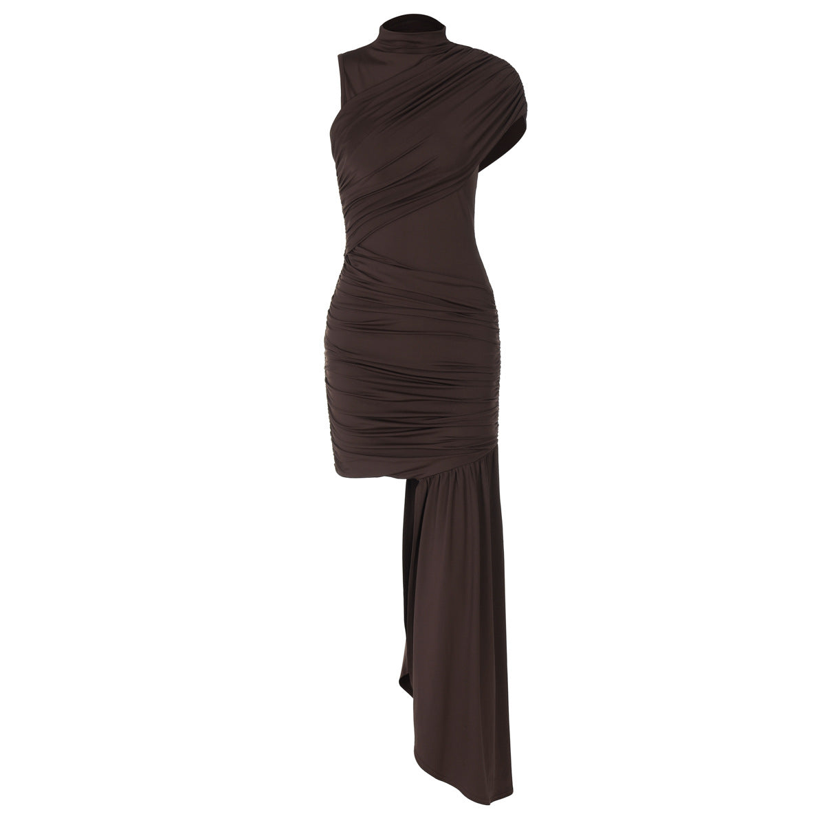 Jurk Gedrapeerd Luxe Verfijnd Comfortabel