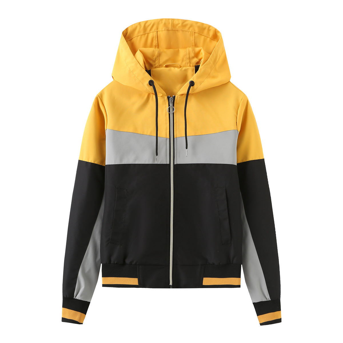 Dames Waterdichte Windjack Met Capuchon Colorblock