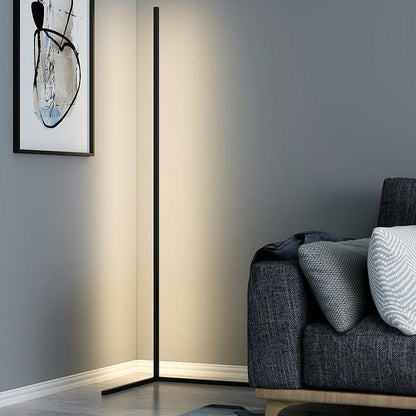 Moderne Hoek Vloerlamp Met Geïntegreerde LED Verlichting En Slim Ruimtebesparend Design