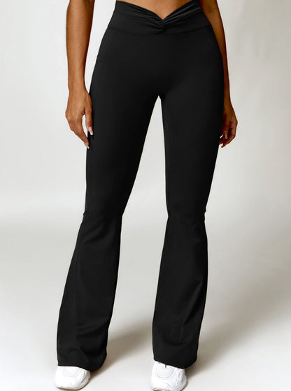Vrouwelijke Bootcut Legging met Zakken Hoge Taille