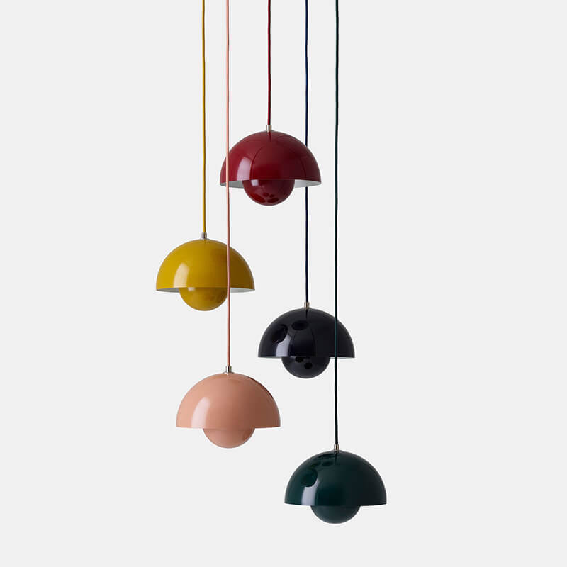 Scandinavische Hanglamp Halfrond Metalen Kap 1-Lichtpunt Modern Design Eetkamer Woonkamer