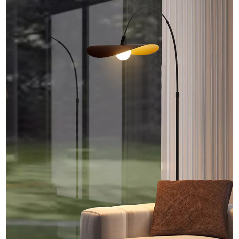 Boog Vloerlamp LED IJzer Acryl Zwart Woonkamer Leeshoek Staande Lamp Minimalistisch Wabi Sabi Booglamp Modern Interieur
