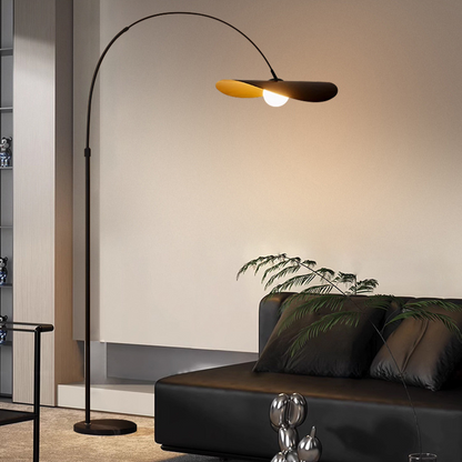 Boog Vloerlamp LED IJzer Acryl Zwart Woonkamer Leeshoek Staande Lamp Minimalistisch Wabi Sabi Booglamp Modern Interieur