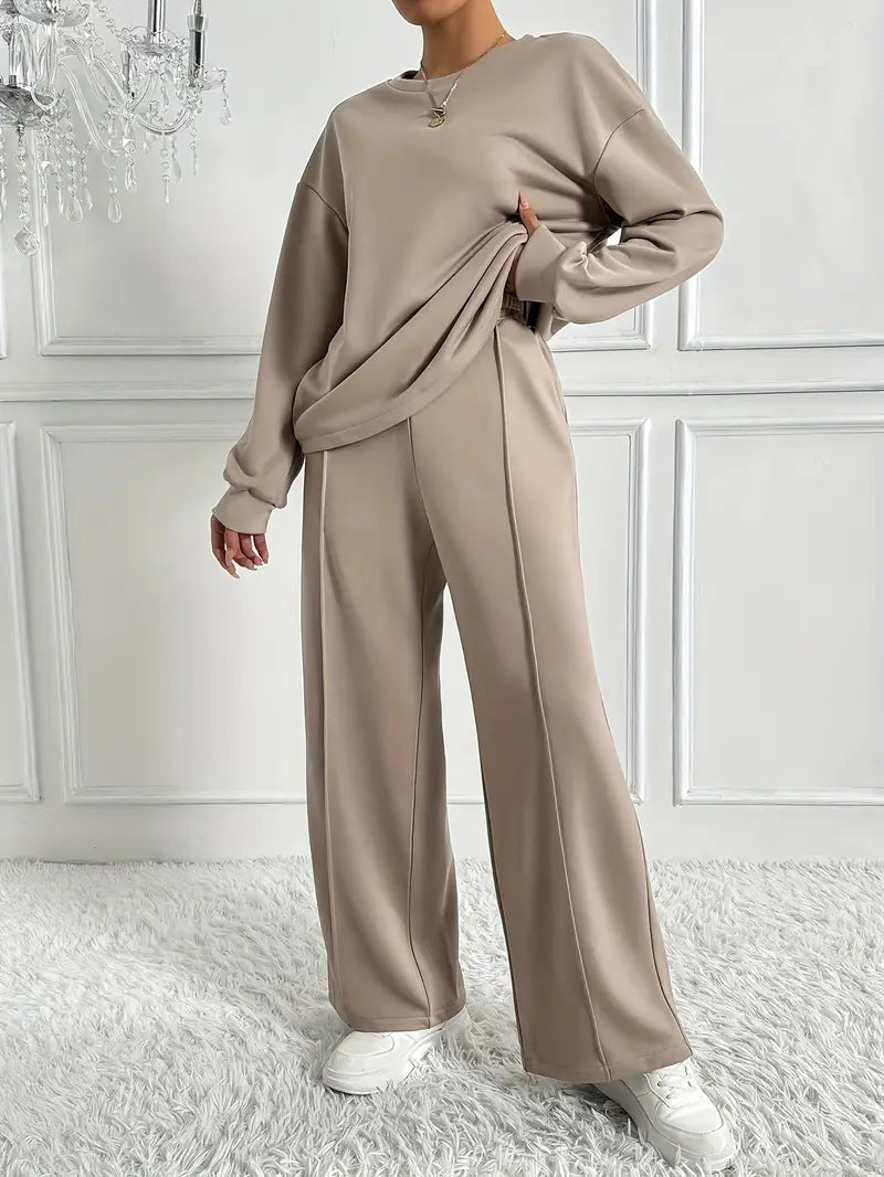 Zachte Dames Loungewear Set Comfortabele Pasvorm
