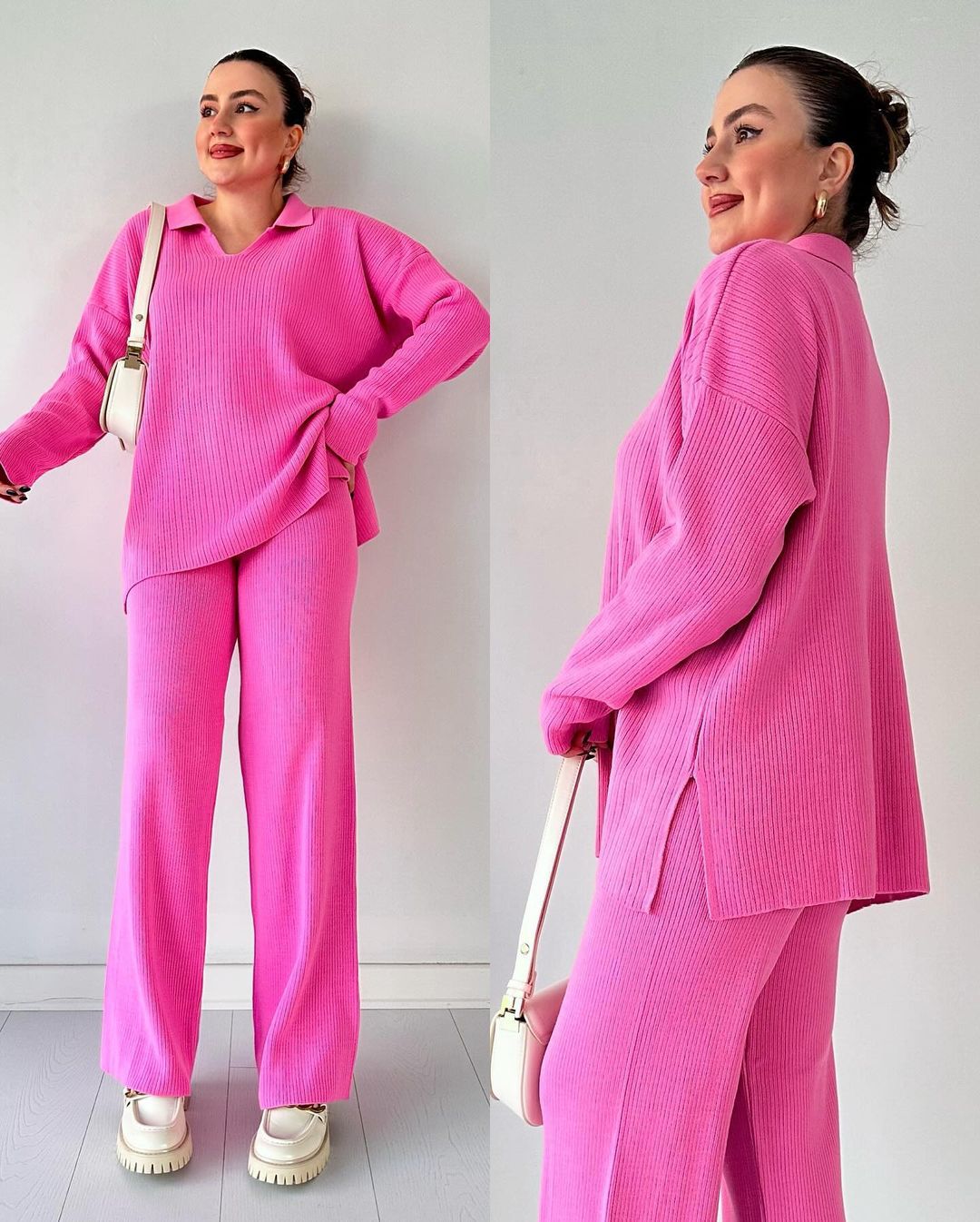 Dames Gebreide Set Comfortabele Pasvorm