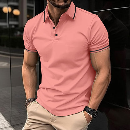Heren Slim Fit Polo Shirt van Katoen Casper