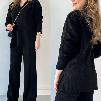 Dames Gebreide Set Comfortabele Pasvorm