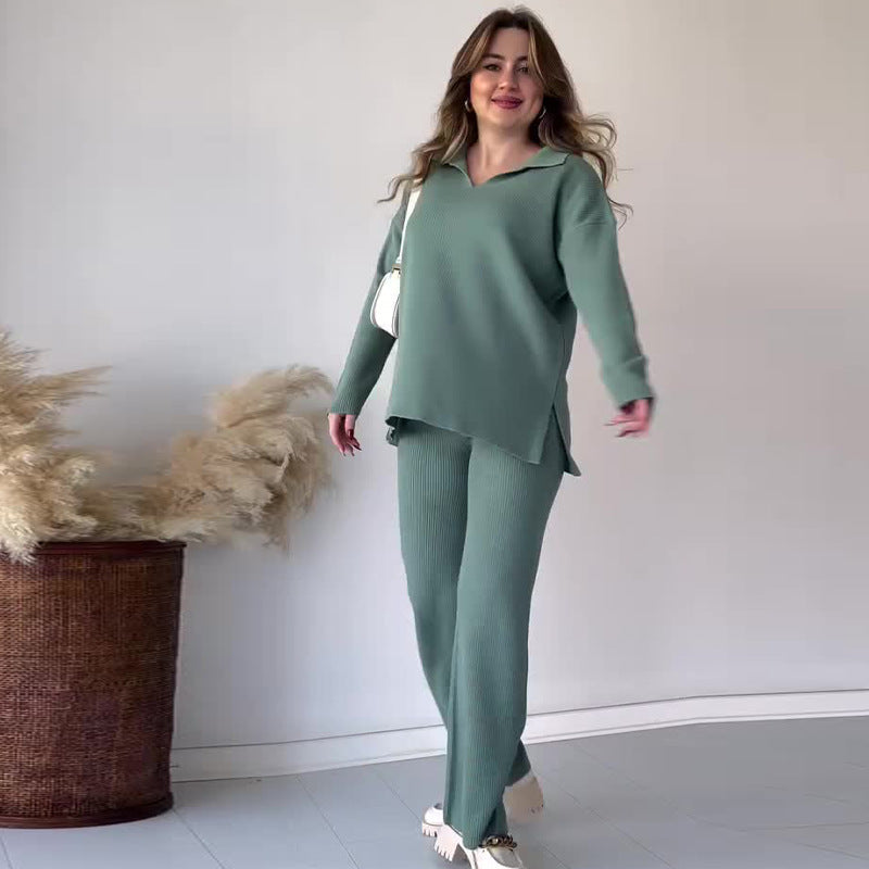 Dames Gebreide Set Comfortabele Pasvorm