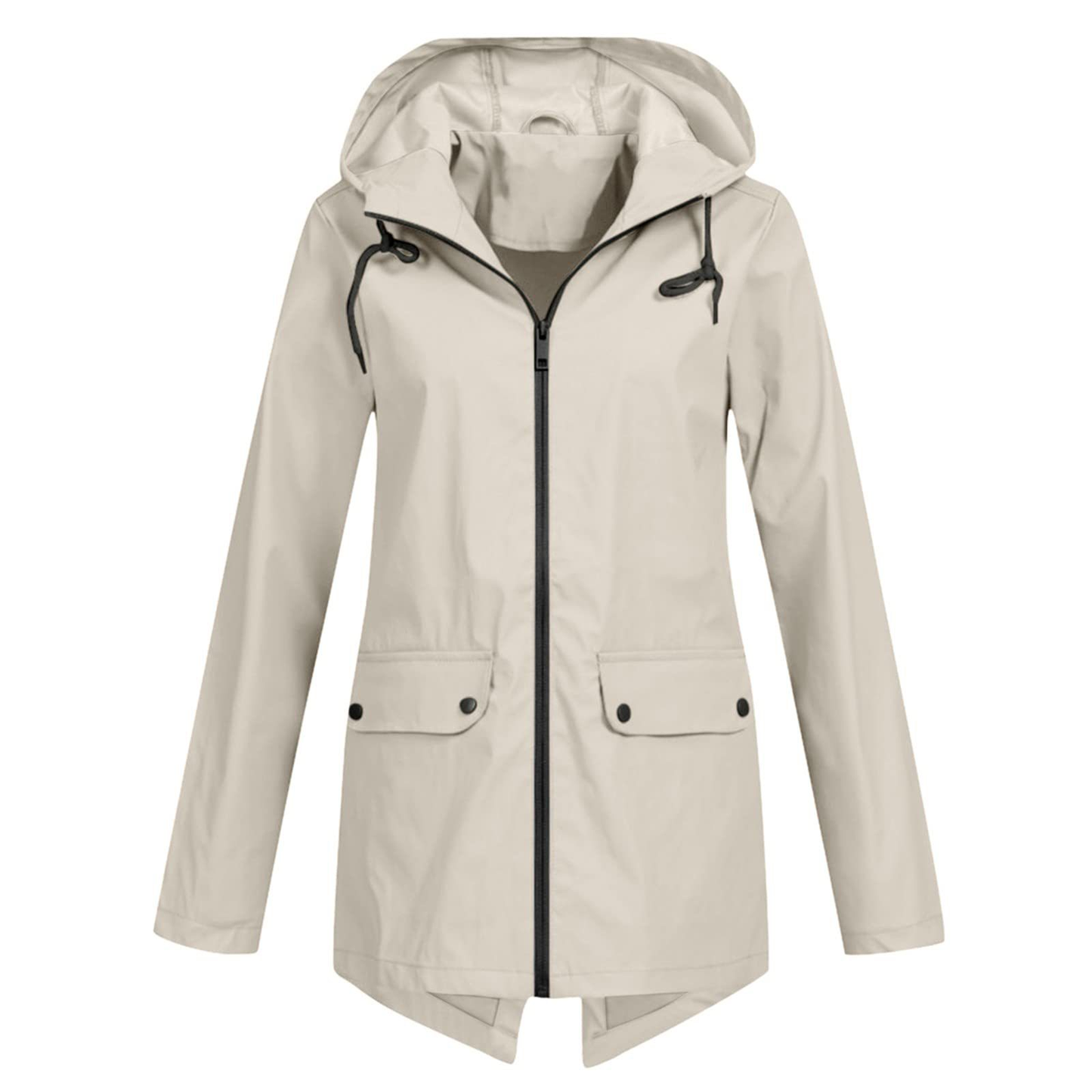 Dames Regenjas Waterdicht met Capuchon en Modern Design
