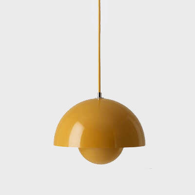 Scandinavische Hanglamp Halfrond Metalen Kap 1-Lichtpunt Modern Design Eetkamer Woonkamer